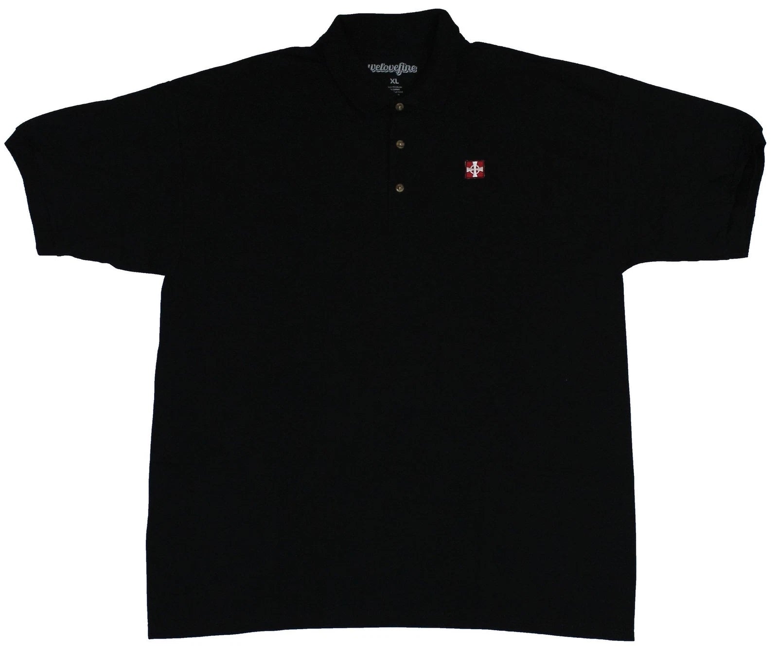 The Secret World Mens Polo Shirt - Simple Cross Red Box Pic