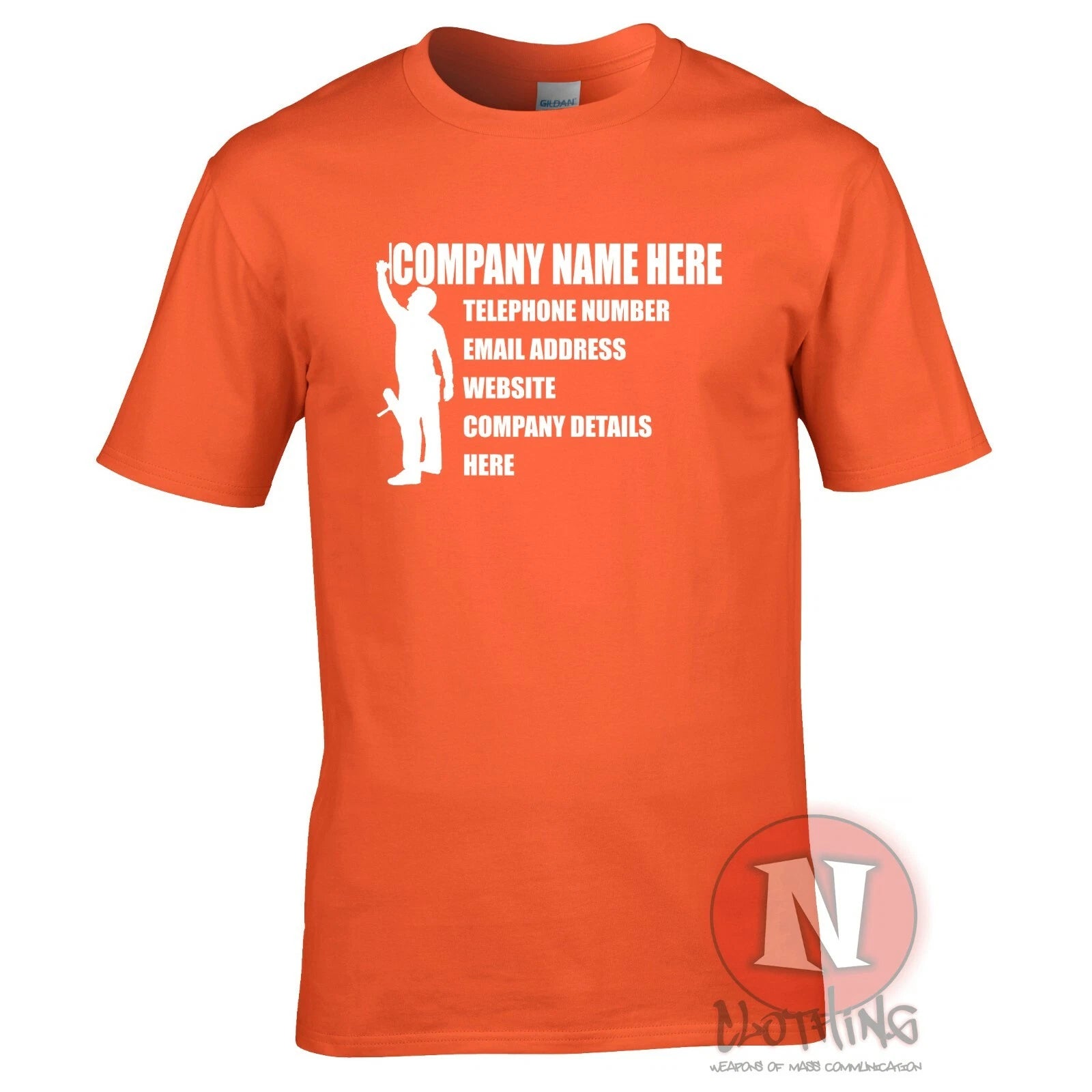 Window cleaners custom t-shirt personalise cleaning company work wear customize