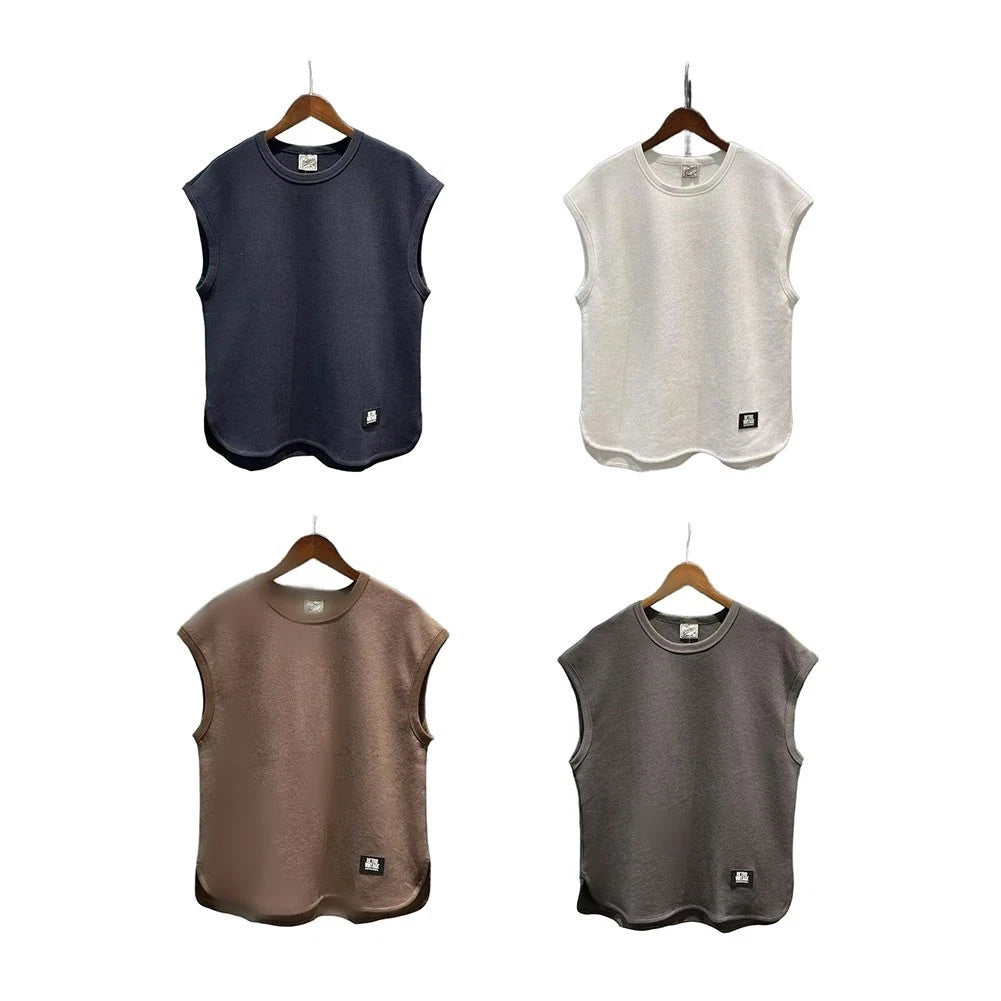 Men's Sporty Sleeveless Vest Top Round Neck for Gym Running Casual Use