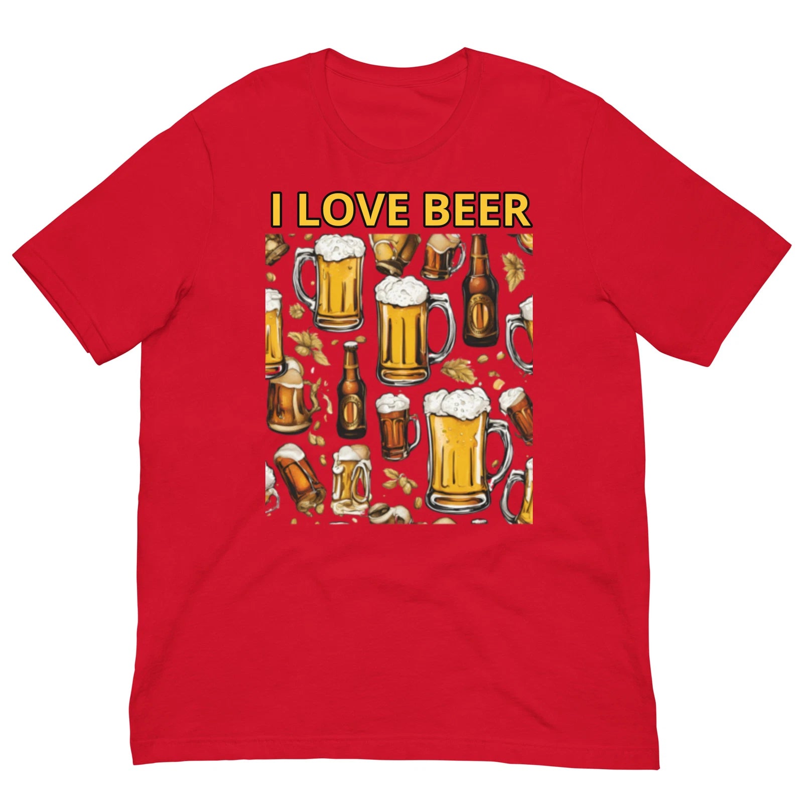 Unisex Beer Lover T-Shirt, Beer Mug Print,