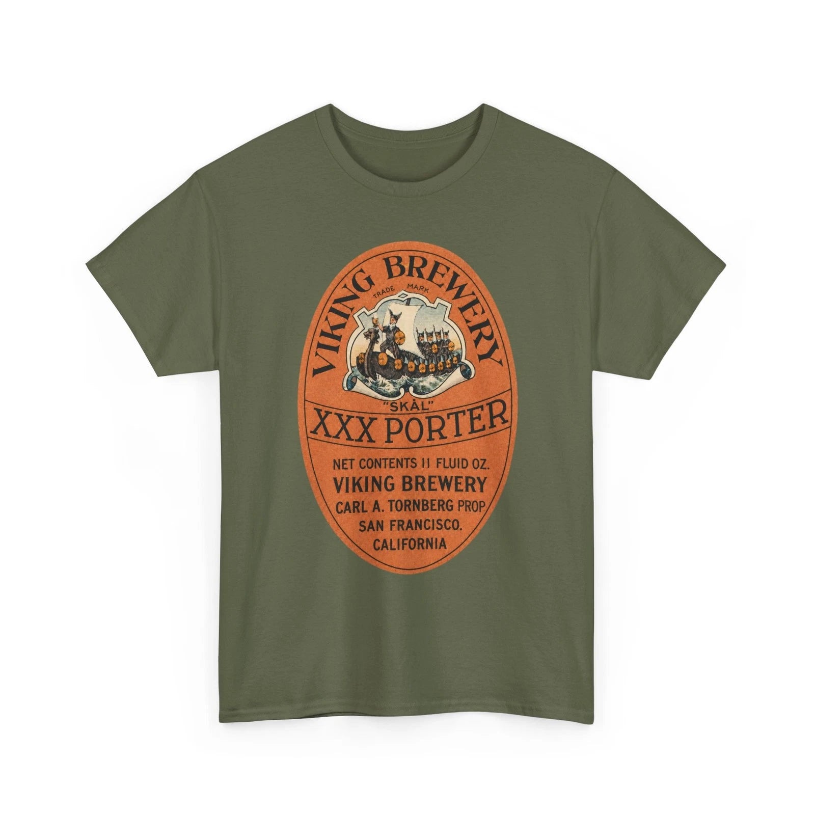 Viking Brewery Skal XXX Porter San Francisco CA Tornberg Pre-Pro Beer T-Shirt