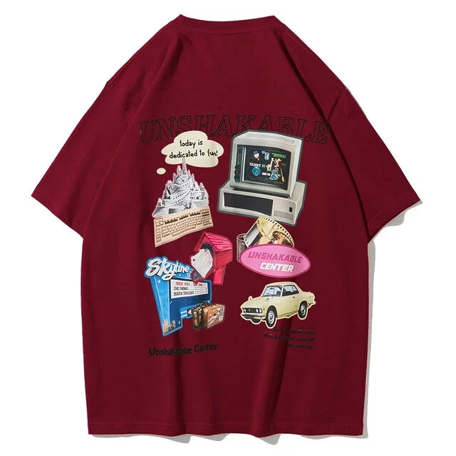Unshakable Today Dedicated To Fun Mens T-Shirt Shoulder Drop Cute - AU Stock