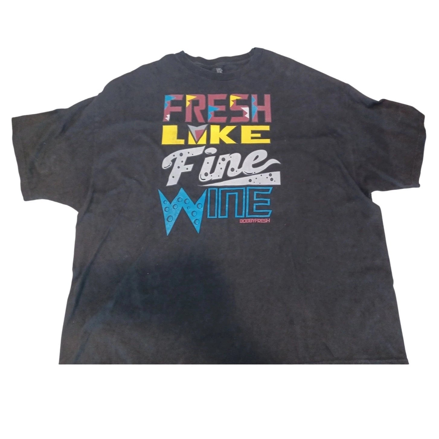 Nice Mens Tshirt Fresh like fine wine Size 4XL Black