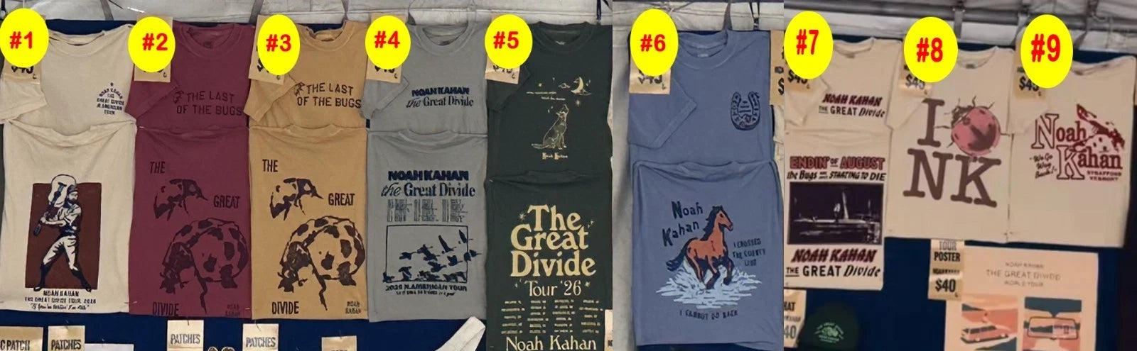 Custom Noah Kahan Great Divide Tour Shirt 2026 North American Reprint