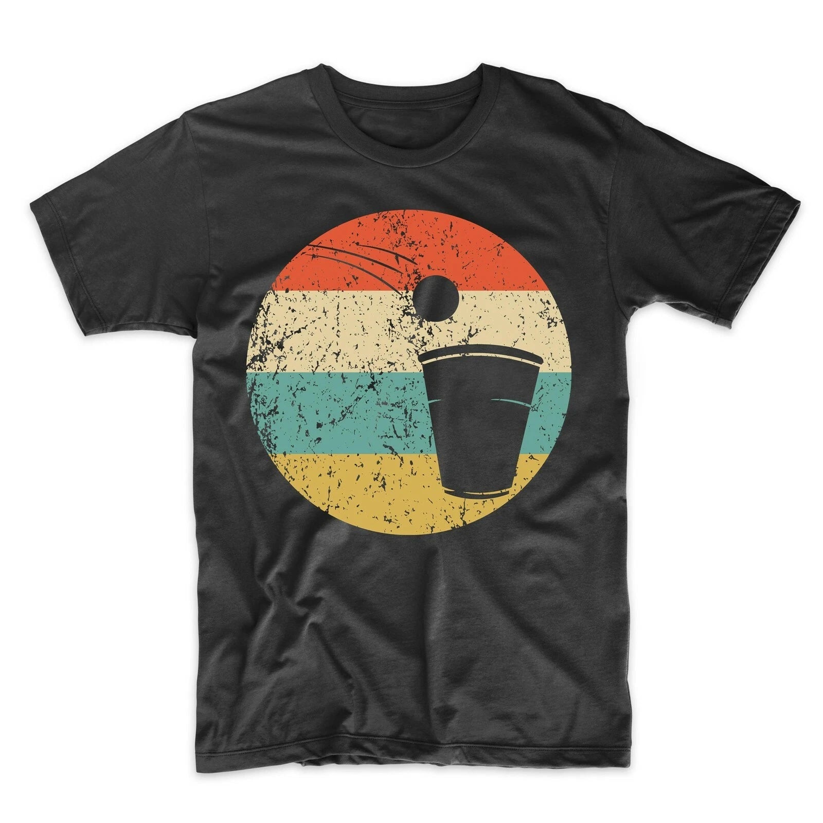 Men's Party Shirt - Drinking Games Retro Beer Pong Icon T-Shirt