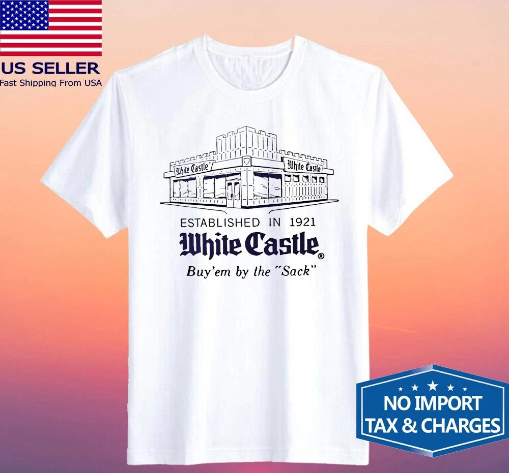 White Castle Hamburger est. 1921 Men's White Size S-5XL