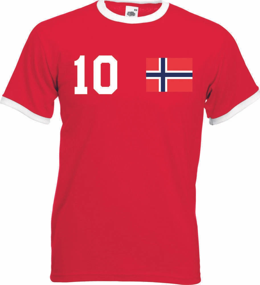 Youth Designz Men's T-Shirt Norway with DESIRED NAME + NUMBER Jersey European Cup