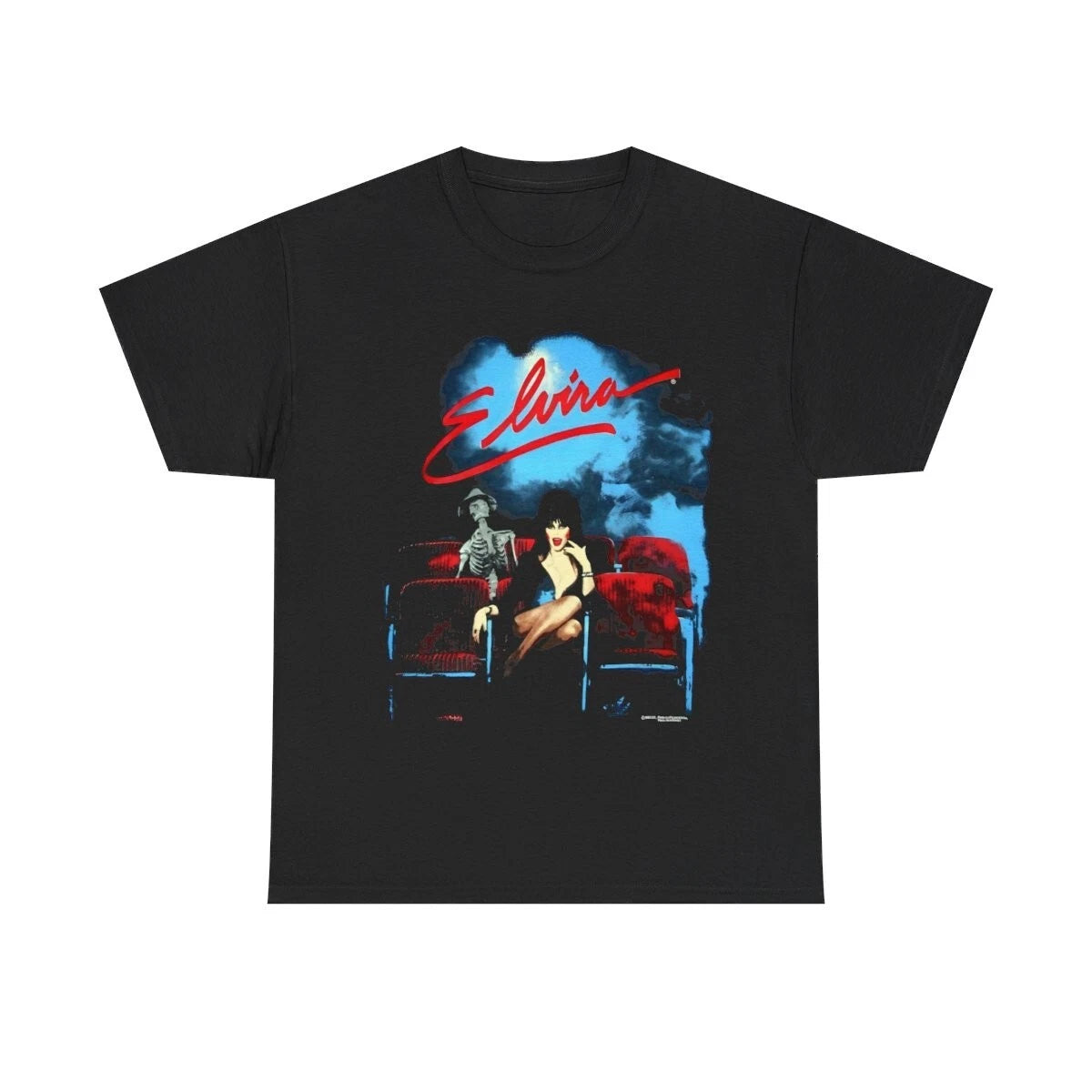 Elvira Mistress Of The Dark 1985 Horror Retro Unisex T-Shirt 2 side