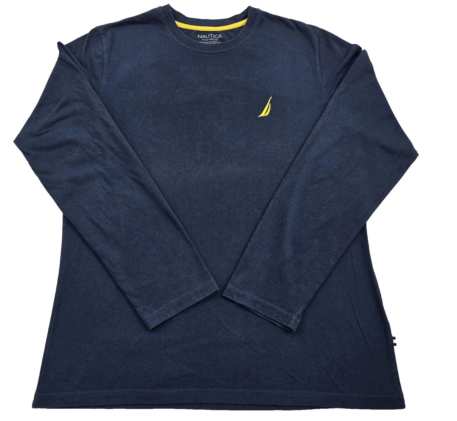 Nautica Men's Long Sleeve Navy Sleep T-Shirt Size S