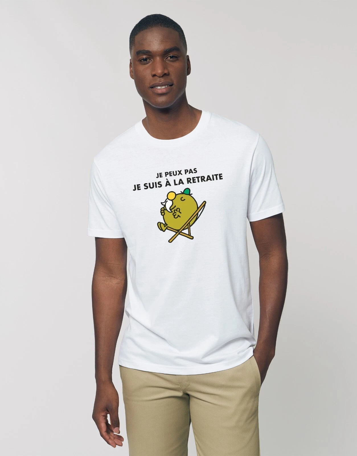 White Men's Short Sleeve T-Shirt, I Can't I'm Retired