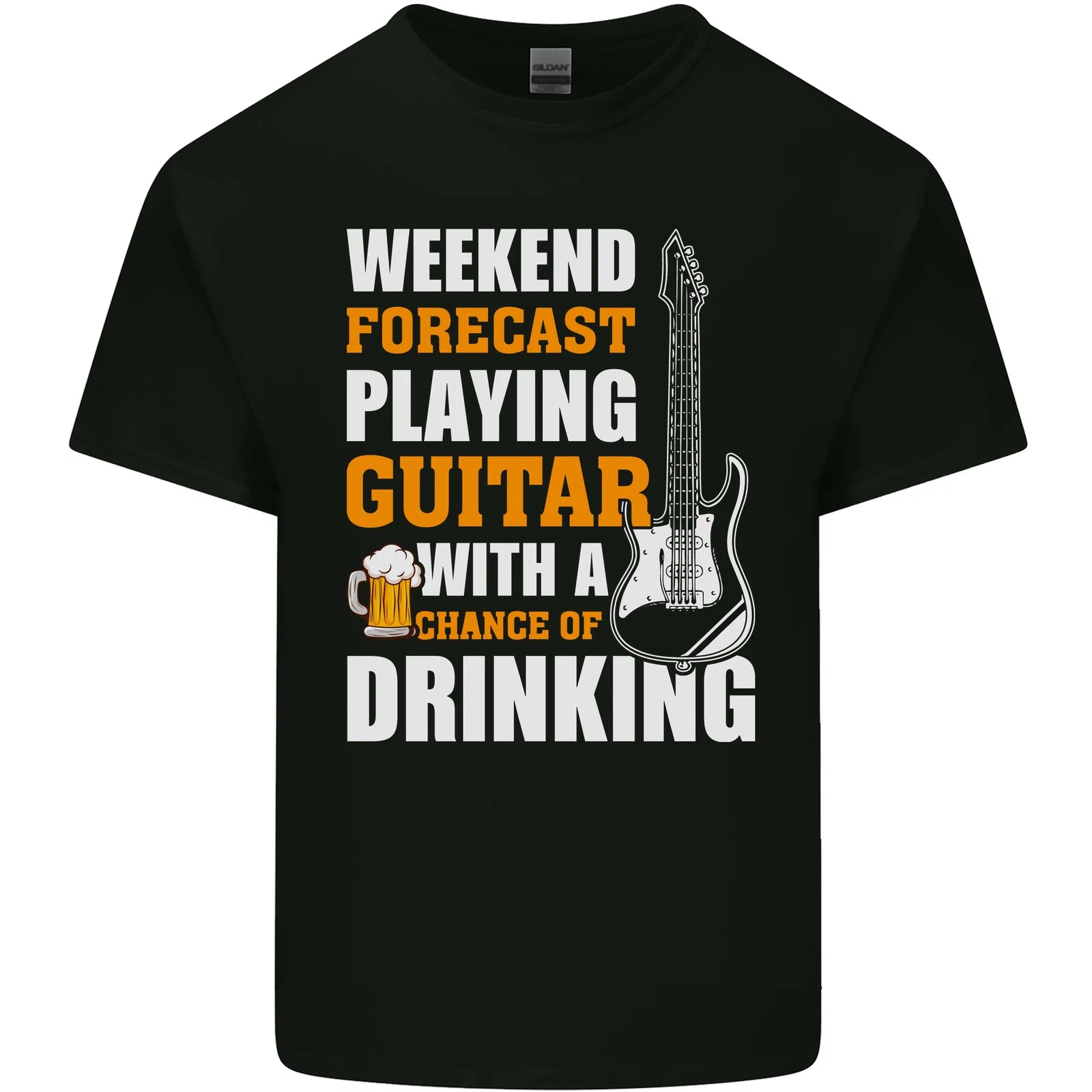 Guitar Forecast Funny Beer Alcohol Mens Light Cotton T-Shirt
