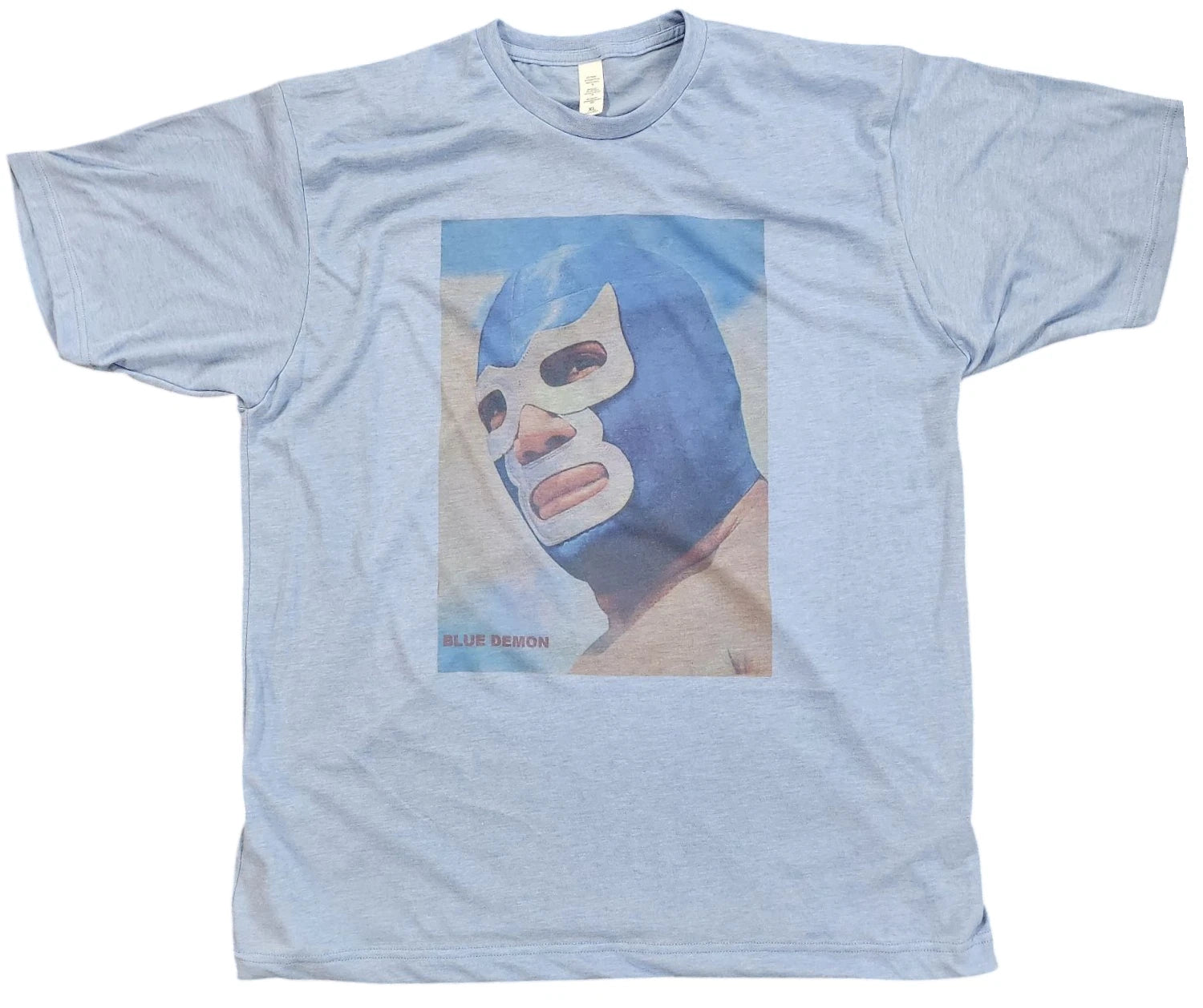 Men's Blue Demon Lucha libre T-shirt Color Retro Vintage Blue Gift Soft Style