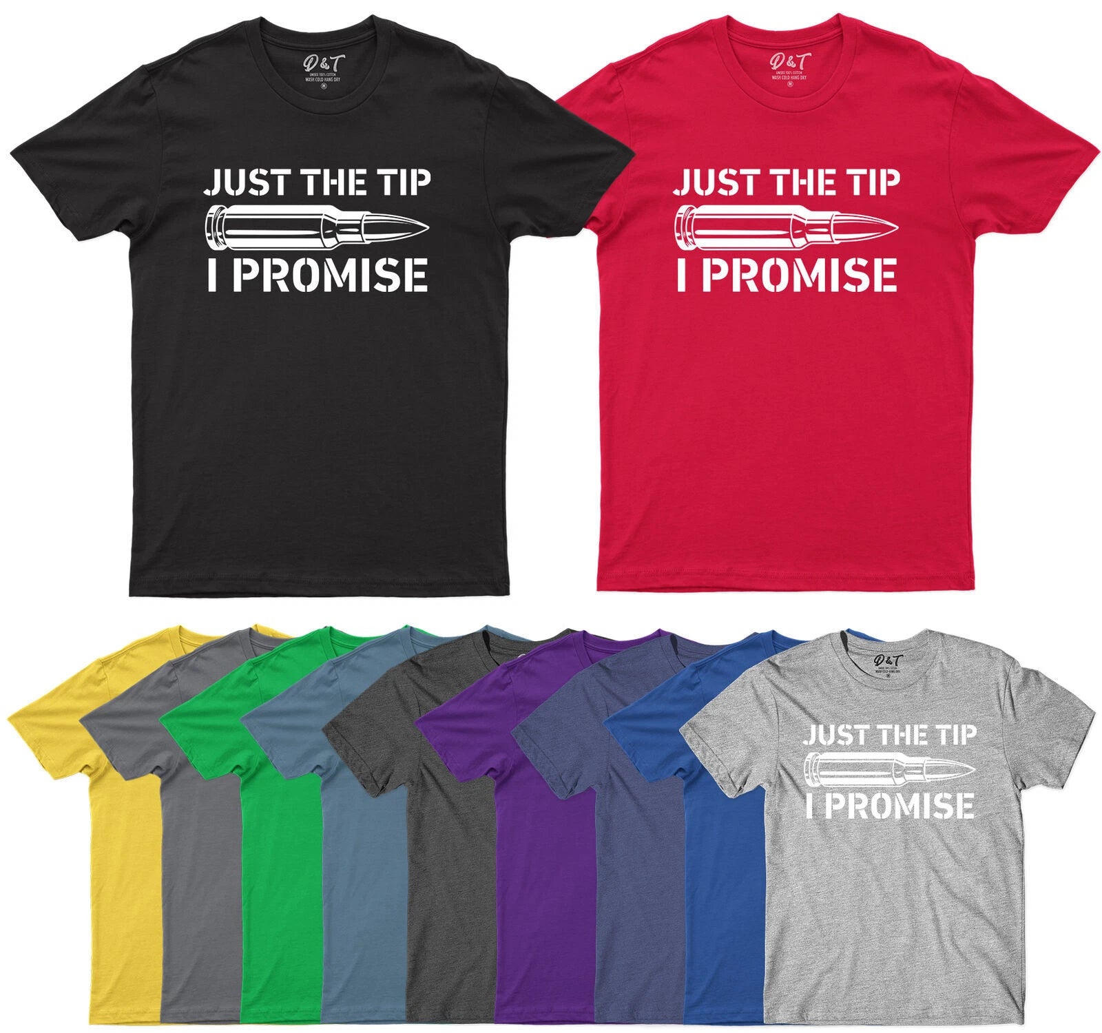 Just The Tip I Promise Funny Mens T Shirt Sarcastic Rude Joke Retro Tee