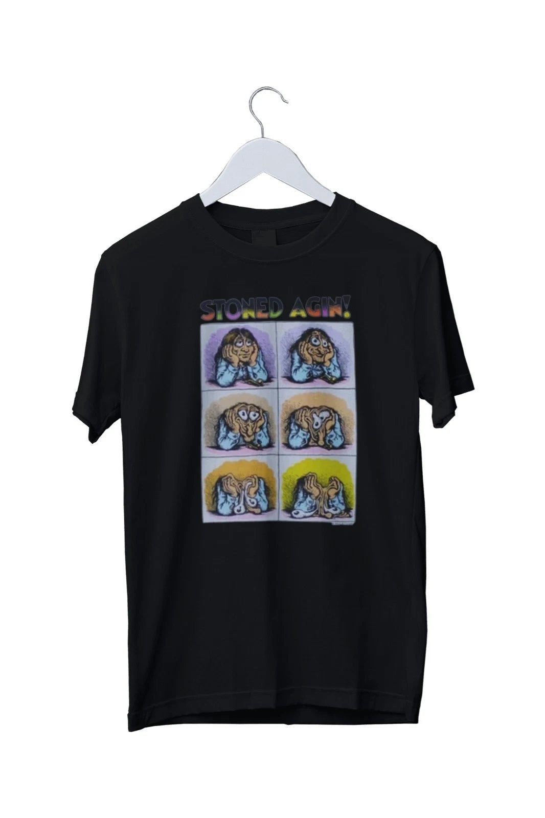 Stoned Again Agin Graphic Print Unisex T-Shirt Mens S M L XL 2 3 4 XL