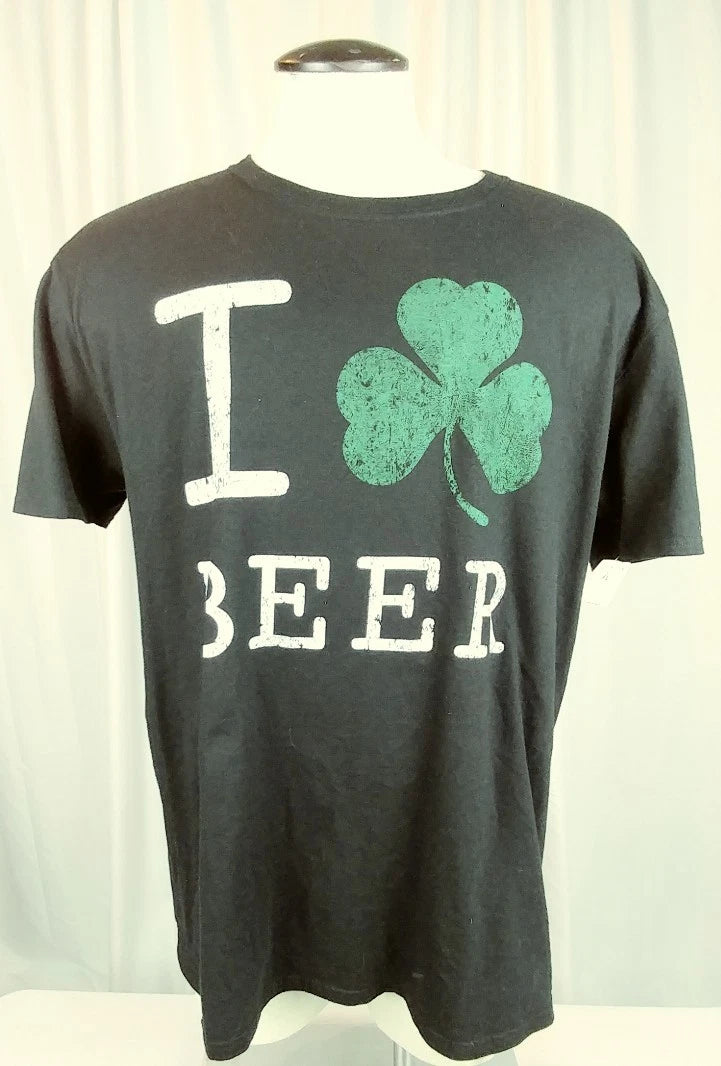ST PATRICK'S DAY I ☘️ Beer T-Shirt Black Sz XL Saint Patrick’s Day 🍀!! 🔥🔥