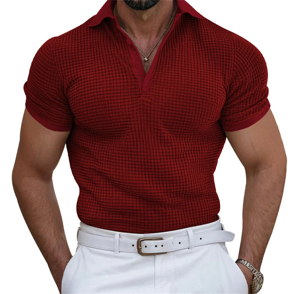 Men's Short Sleeve Slim Fit Polo Shirts Summer Shirts Casual Golf Shirt