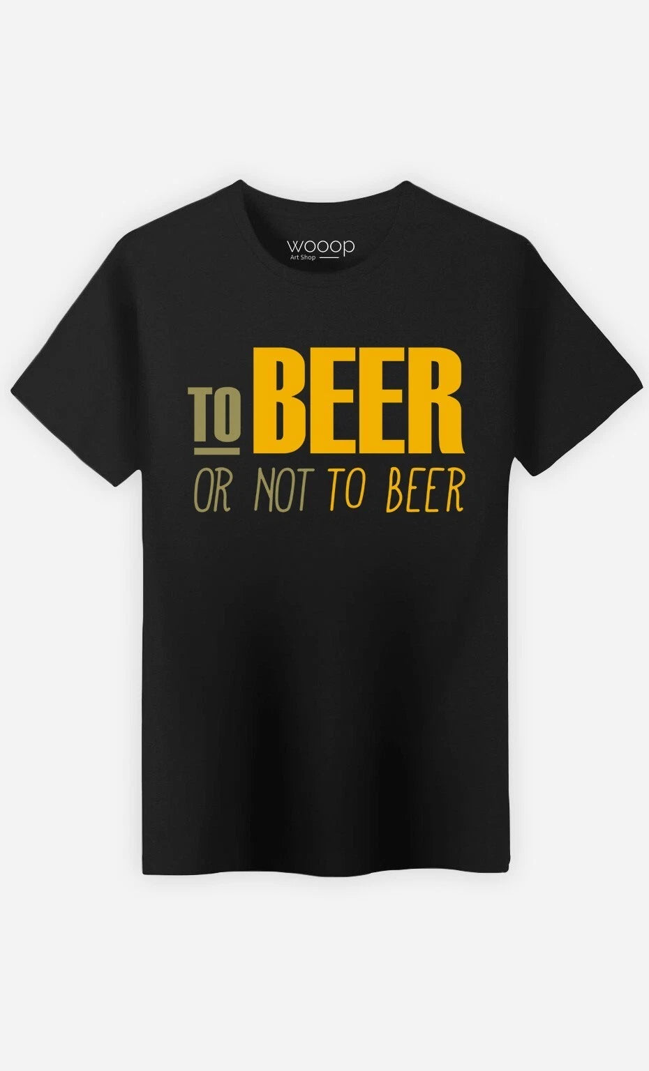 Men's Short Sleeve T-Shirt - TO BEER OR NOT TO BEER Color Black