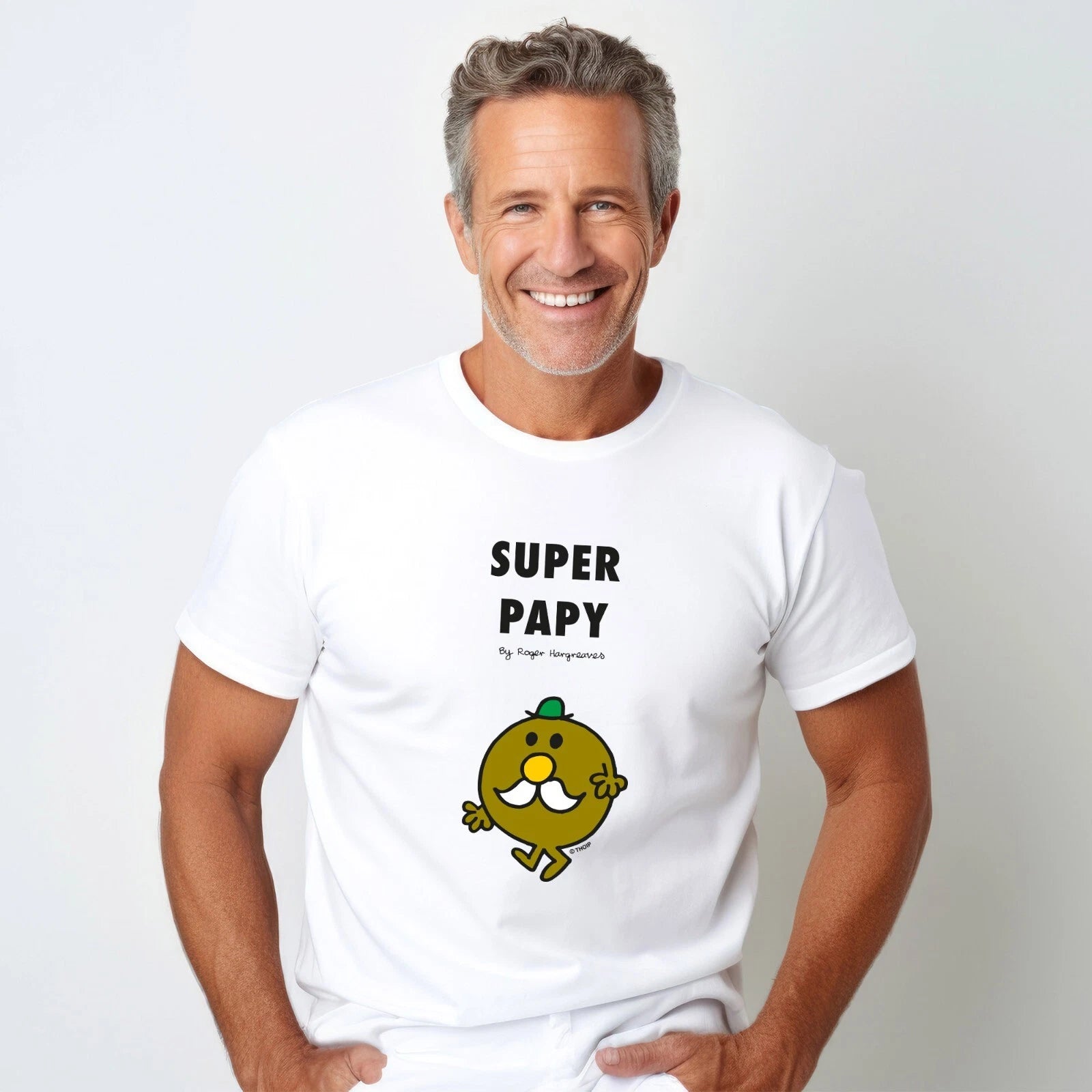 Men's Short Sleeve T-Shirt White, SUPER PAPY MRMME