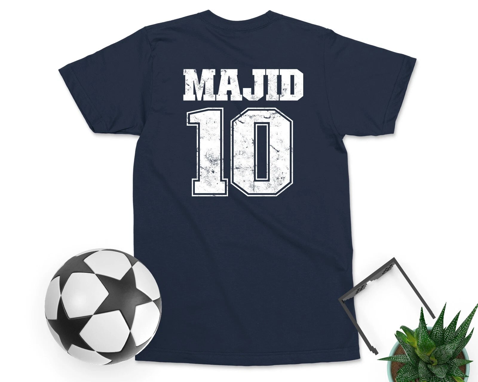 Custom Name & Number Football T-shirt Personalised Sports Top Unisex Kids Adult
