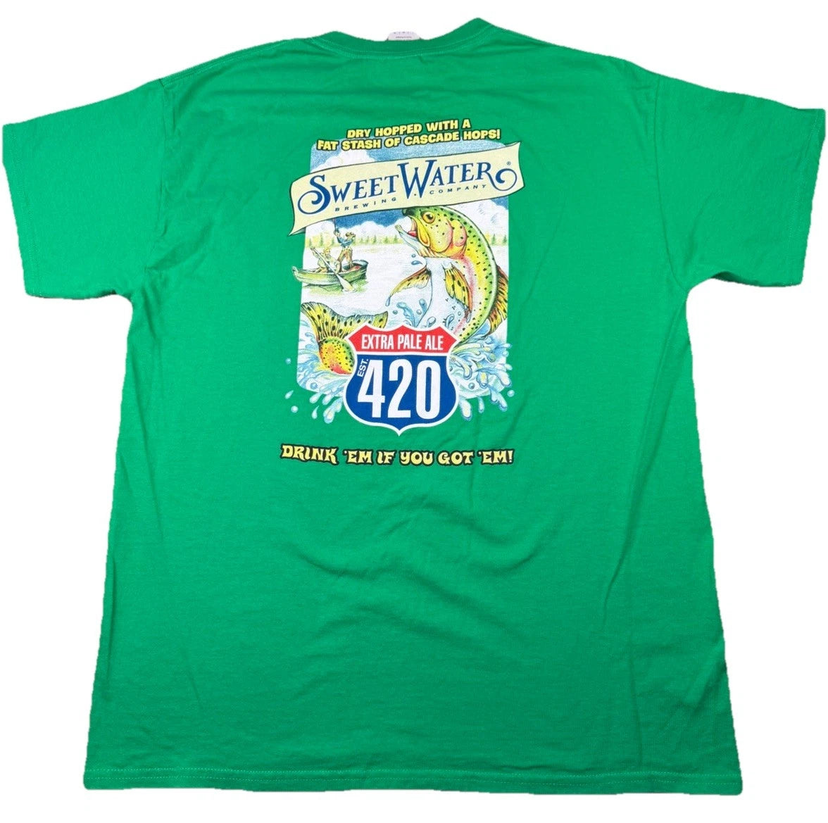 Sweet Water Brewing Company Extra Pale Ale 420 Short Sleeve T Shirt Men’s Large