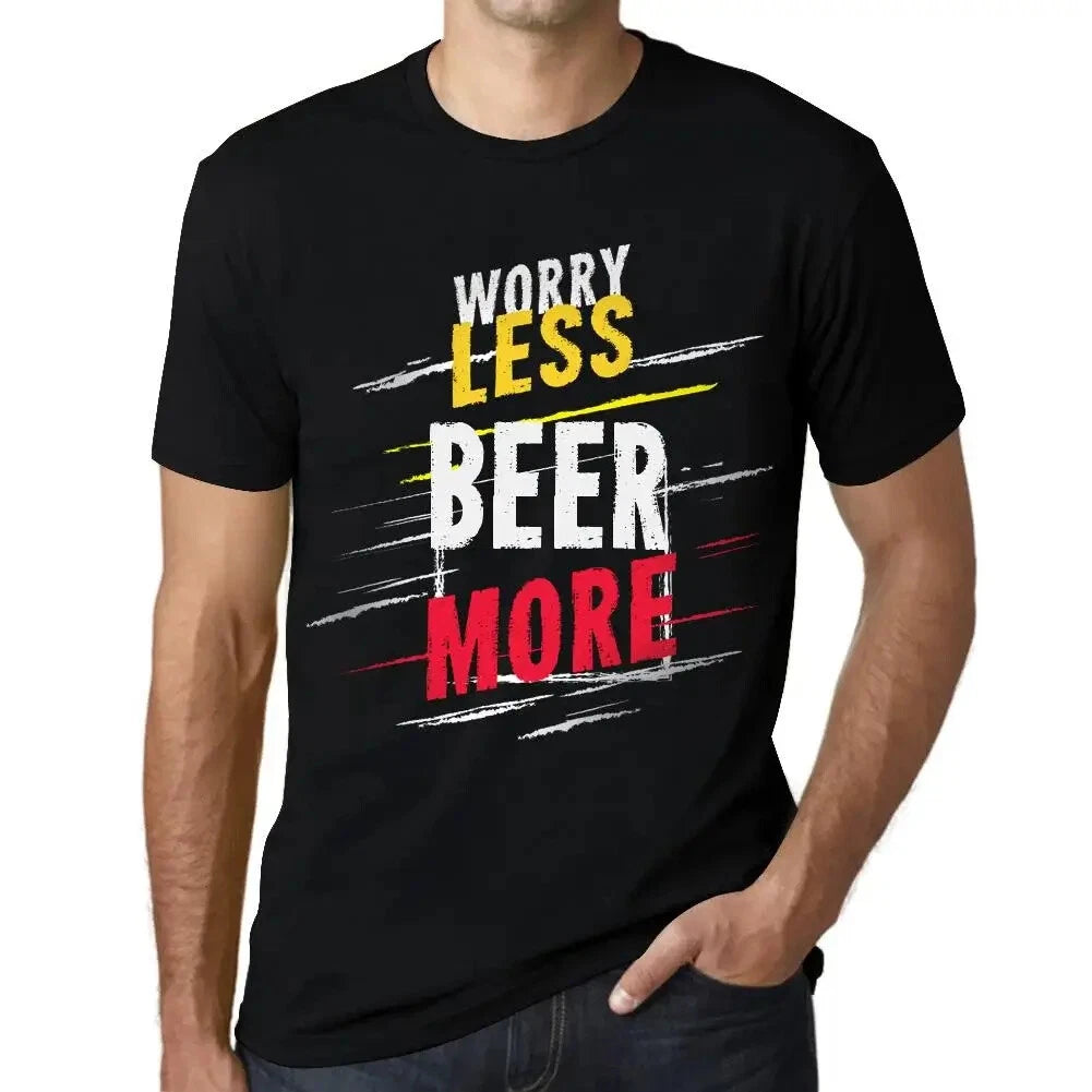 Men's Graphic T-Shirt Worry Less Beer More Eco-Friendly Limited Edition