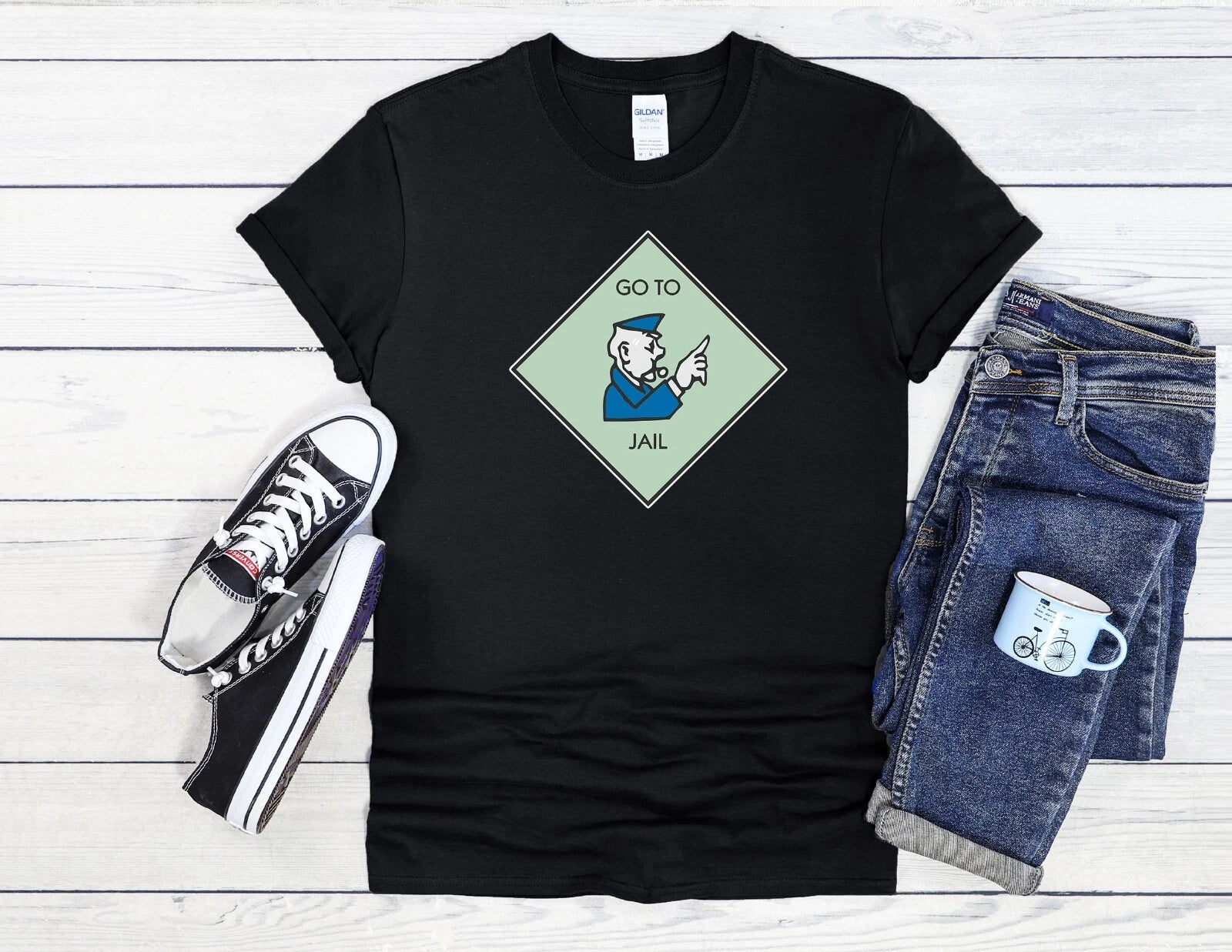 Go To Jail Monopoly Funny Cool Men Women Unisex T Shirt Hoodie Baseball 2202