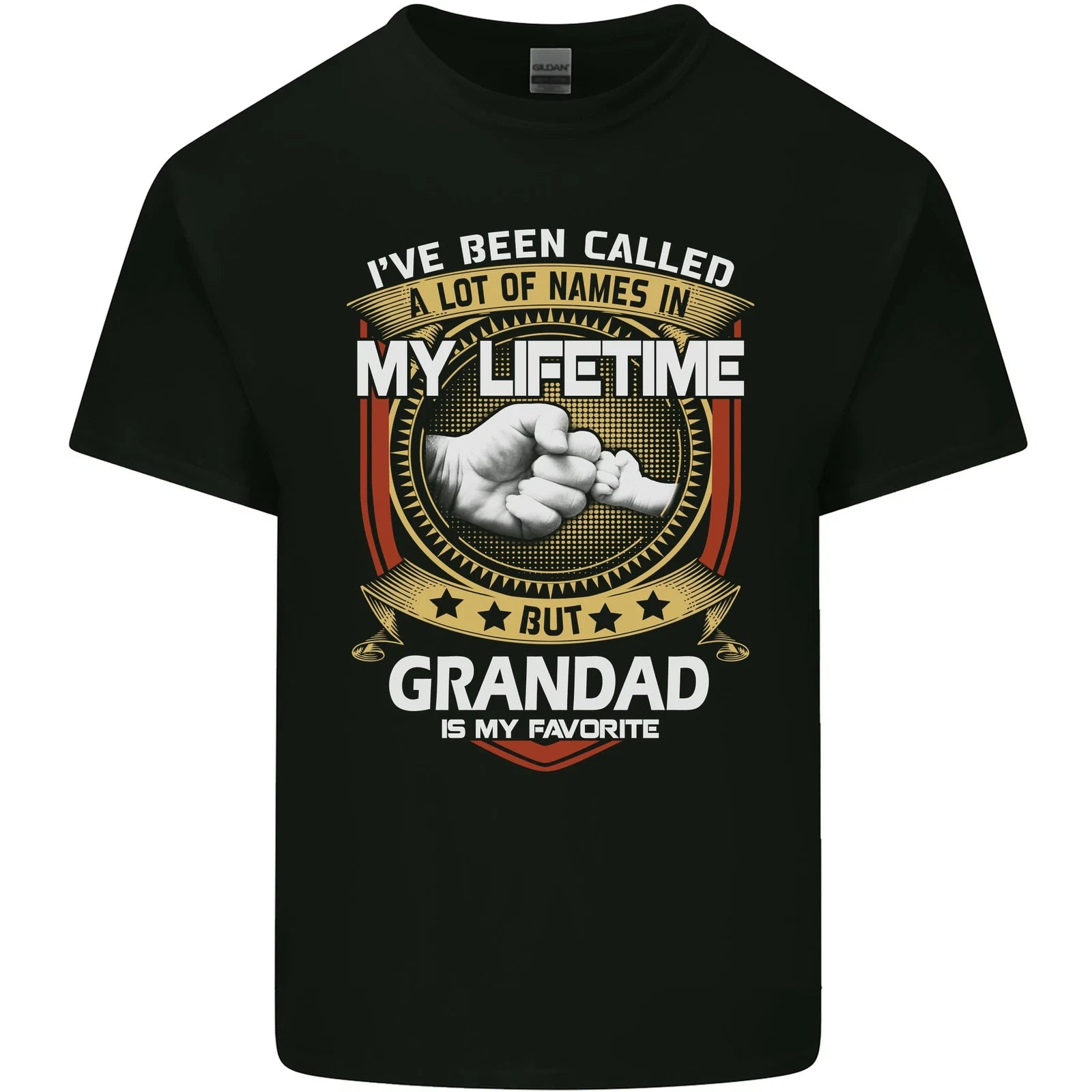Grandad Is My Favourite Funny Fathers Day Mens Cotton T-Shirt Tee Top