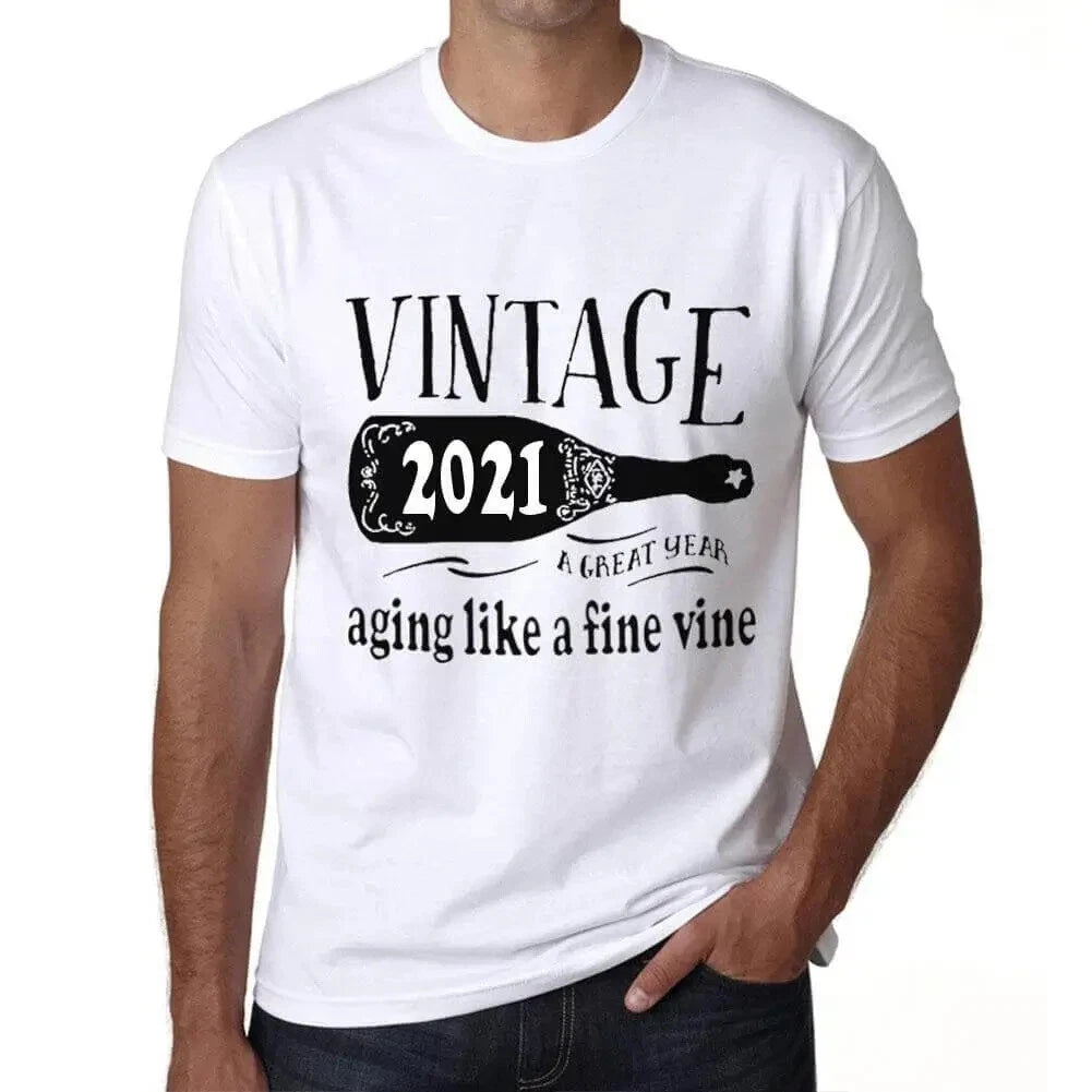 Men's Graphic T-Shirt Aging Like A Fine Wine 2021 3rd Birthday Anniversary 3