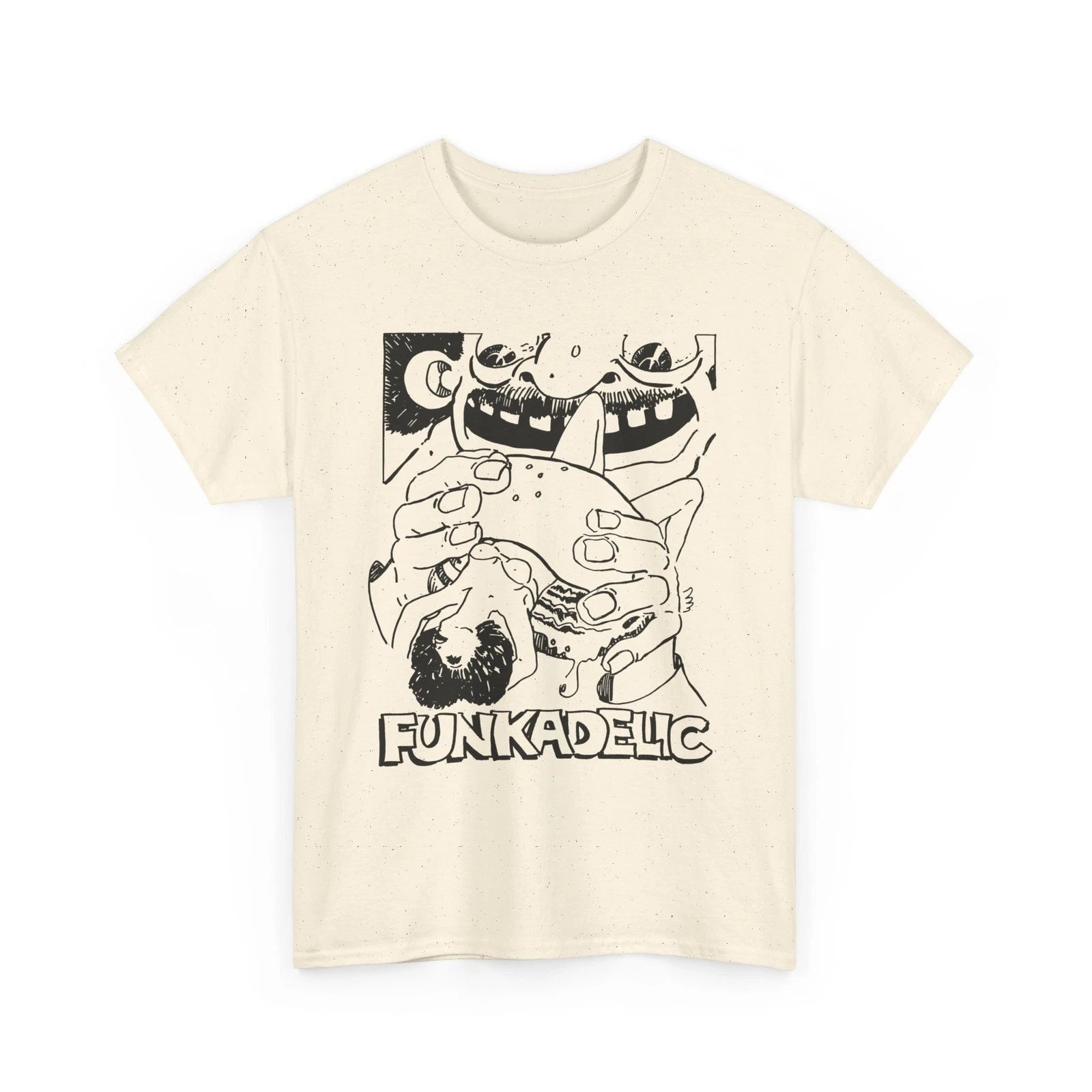 1970s ad for funkadelic's let's take it to the stage album custom edit tshirt