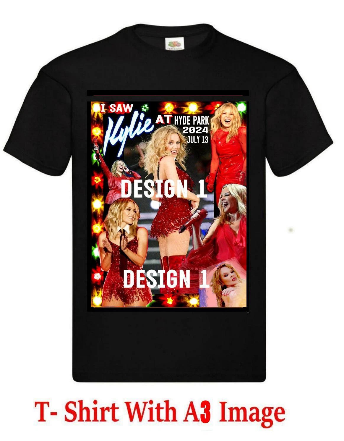 KYLIE MINOGUE 2 X Designs T.SHIRT  / HYDE PARK