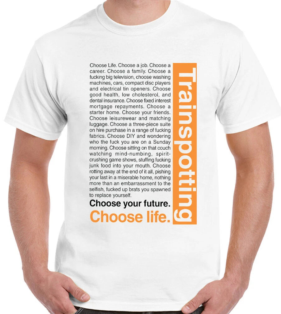 Trainspotting T-Shirt Introduction Mens Funny Choose Life Intro