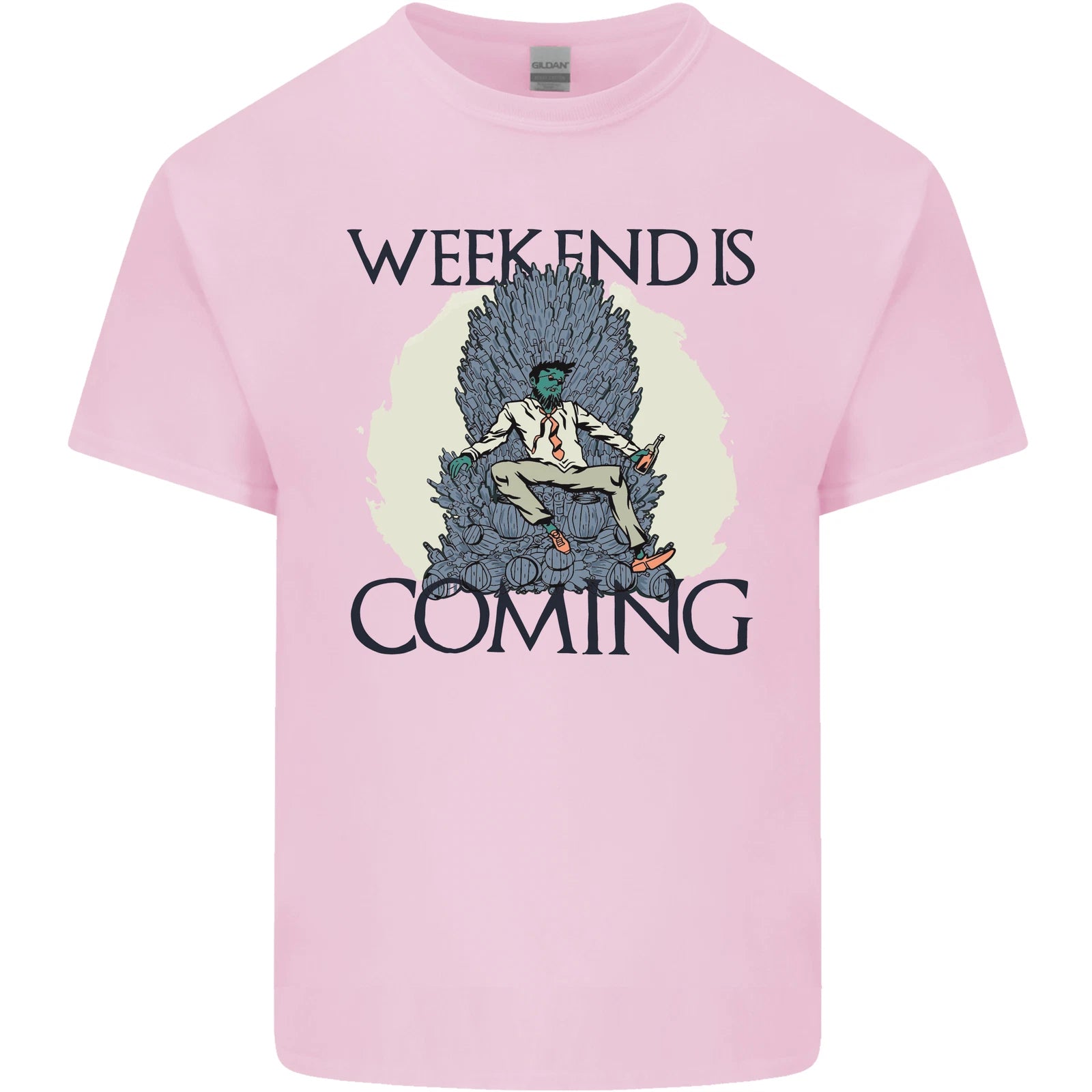 Weekend Funny Beer Cider Wine Alcohol Gin Mens Light Cotton T-Shirt