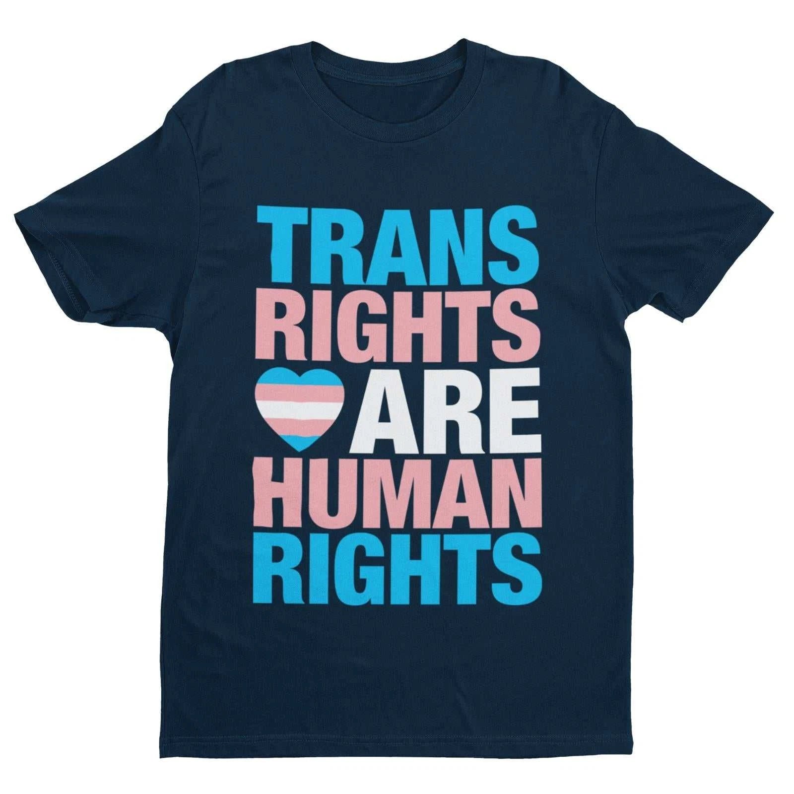 LGBTQIA+ T Shirt TRANS RIGHTS ARE HUMAN RIGHTS Pride TShirt Gift Woke Inclusive