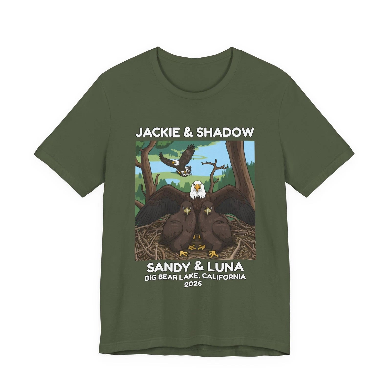 2026 Jackie & Shadow Sandy and Luna T-Shirt Big Bear Baby Bald Eagle Graphic Tee