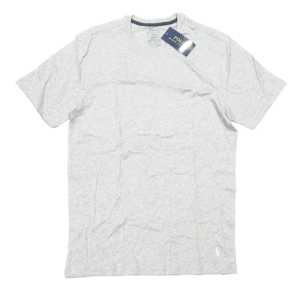 Polo Ralph Lauren Men's Grey Solid Basic Crew-Neck Short Sleeve Sleep T-Shirt