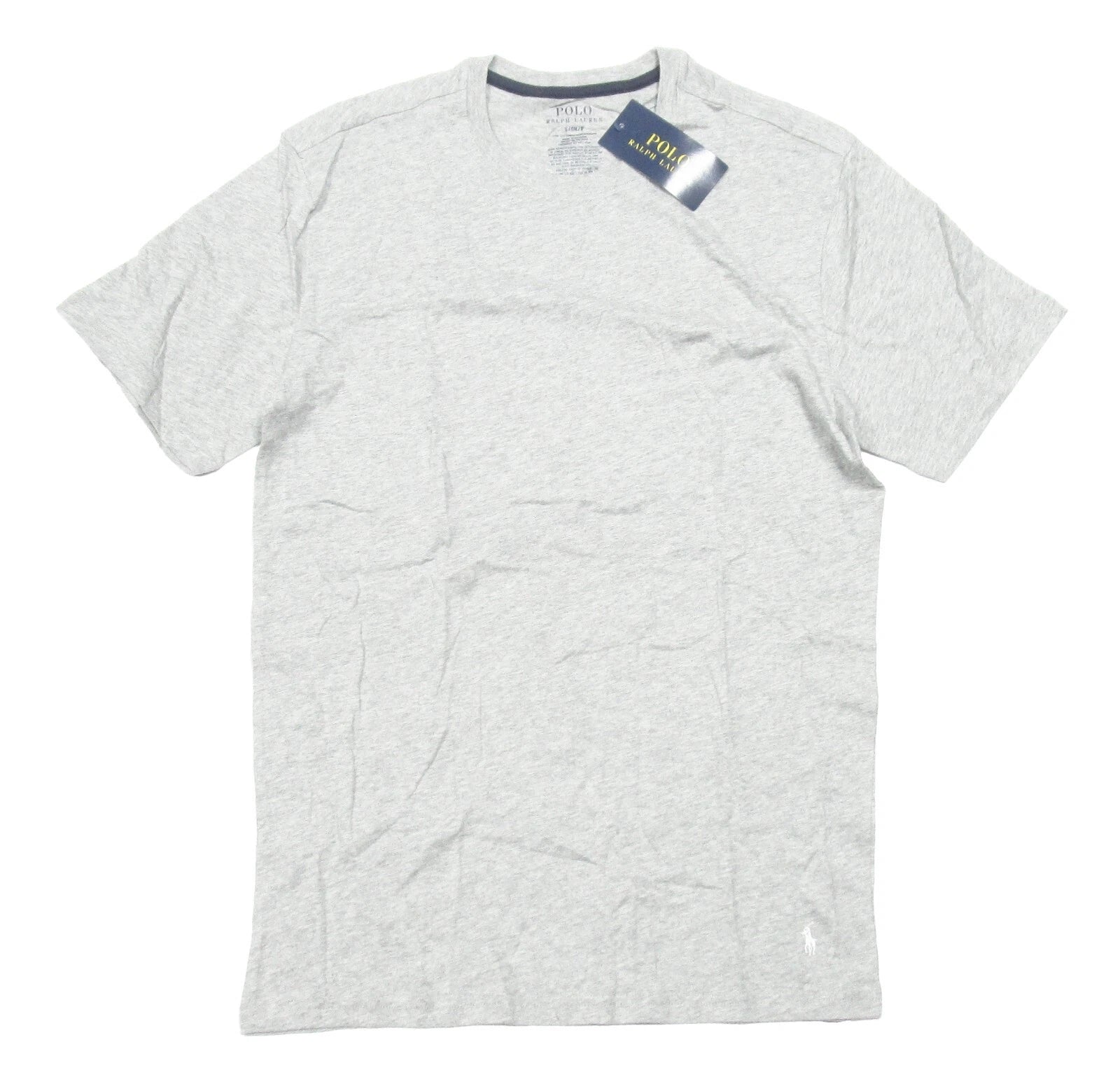 Polo Ralph Lauren Men's Grey Solid Basic Crew-Neck Short Sleeve Sleep T-Shirt