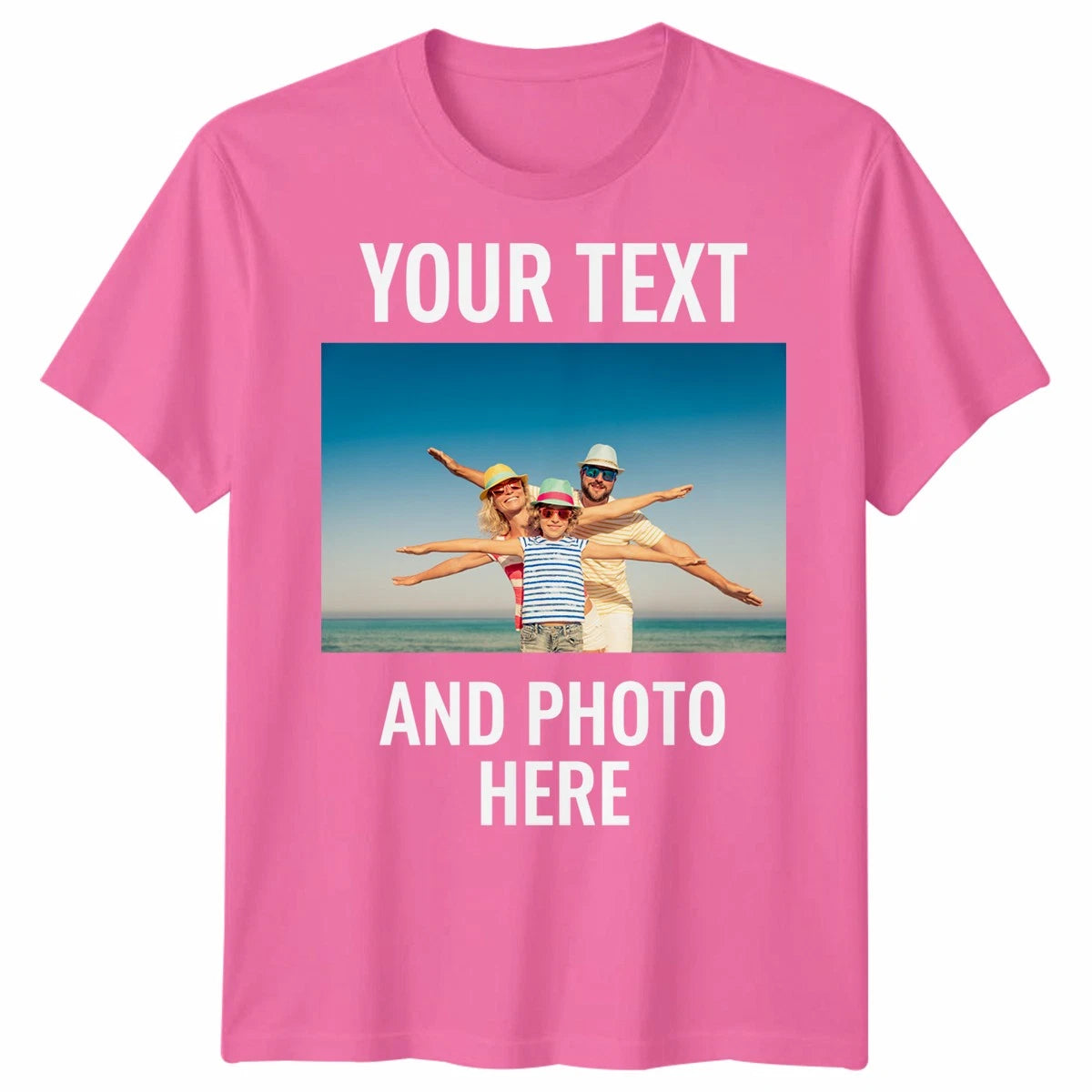 Personalised Unisex T Shirt Custom Print Your Own Photo Design And Text