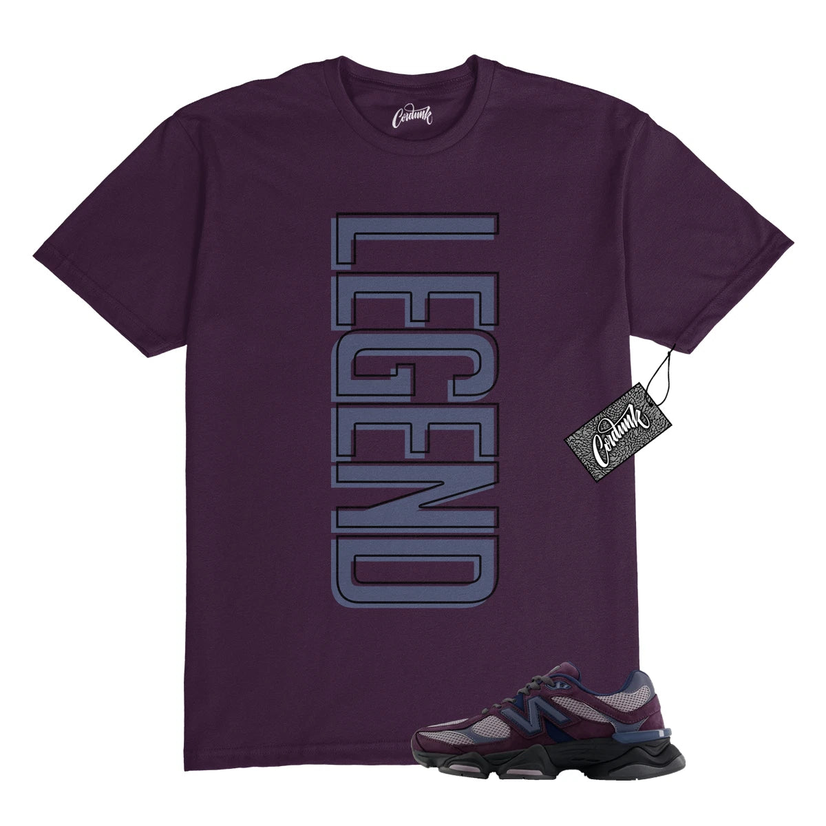 9060 Plum Brown Ice Wine Dark Arctic Grey T Shirt to Match LEGEND