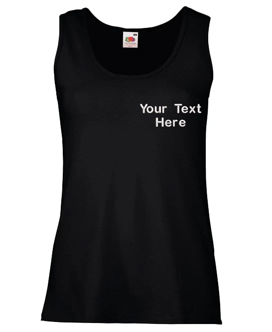 Custom Embroidered Fruit of the Loom Women’s Valueweight Vest Gym Yoga Fitness