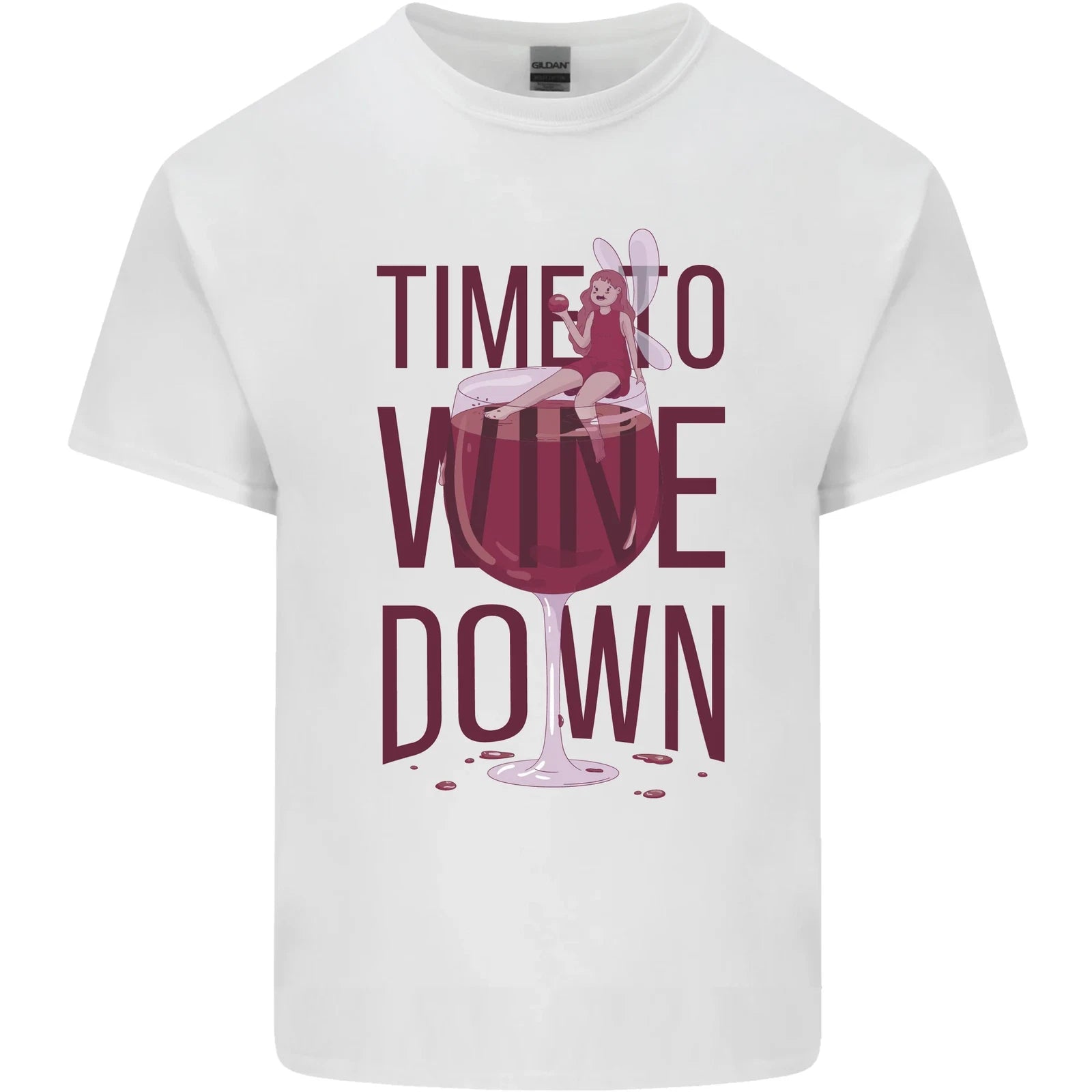Time to Wine Down Funny Alcohol Mens Cotton T-Shirt Tee Top