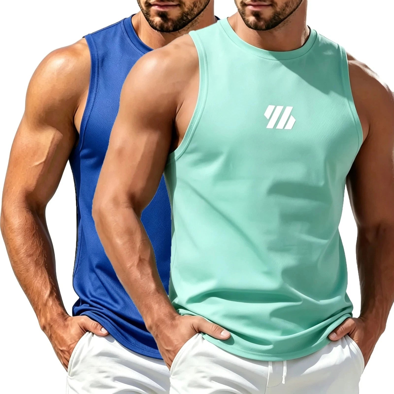 Men's Casual Fitness Tank Top Sportswear Sleeveless Mesh Breathable Sports Vest