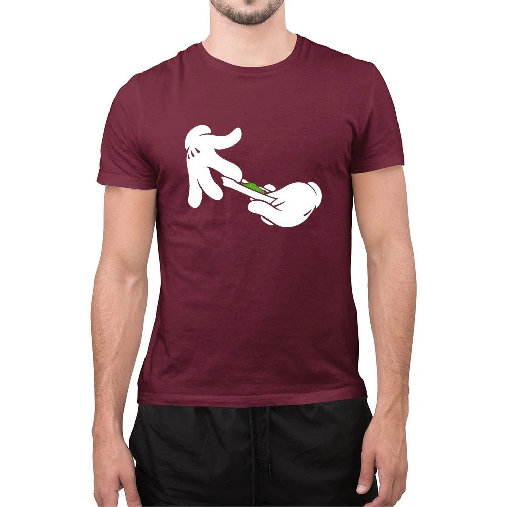 Funny Mikey Hands Rolling Blunt Joint Pot Weed 420 Men’s Unisex T-Shirt