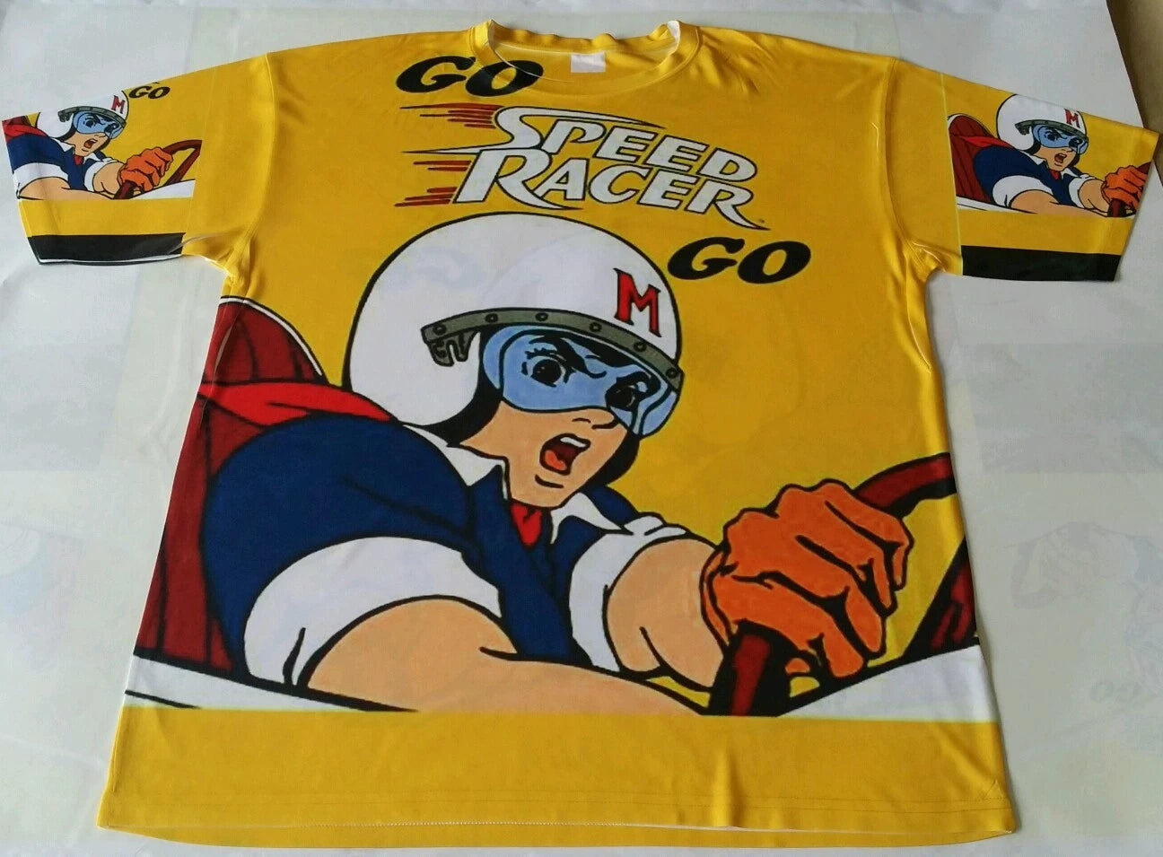 Custom Speed Racer Sublimated shirt bred toro thunder yellow lightning
