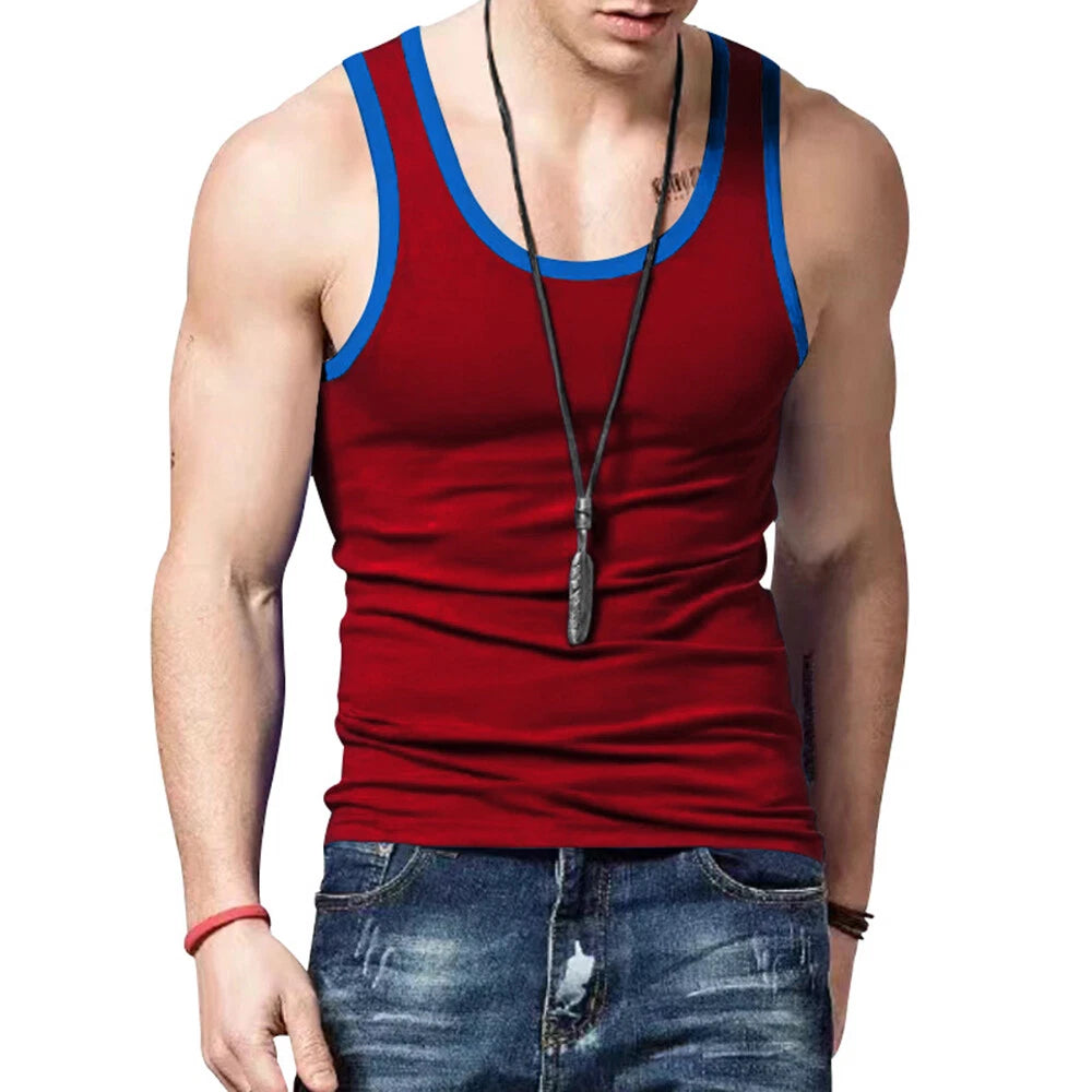 Men's Gym Vest Singlet Bodybuilding Muscle Tank Top Sleeveless Fitness T-shirt<
