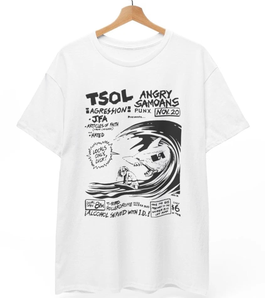 TSOL T-Shirt Vintage 80s Punk Rock Flyer Hardcore Deathrock Unisex Tee