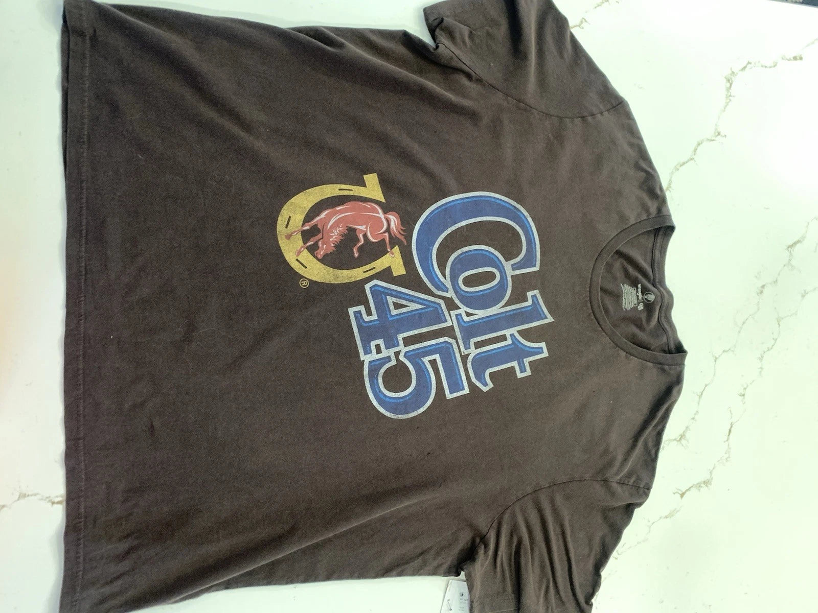 COLT 45 Wrangler Shirt Pabst Horseshoe Graphic Tee Men’s Size 3X NEW