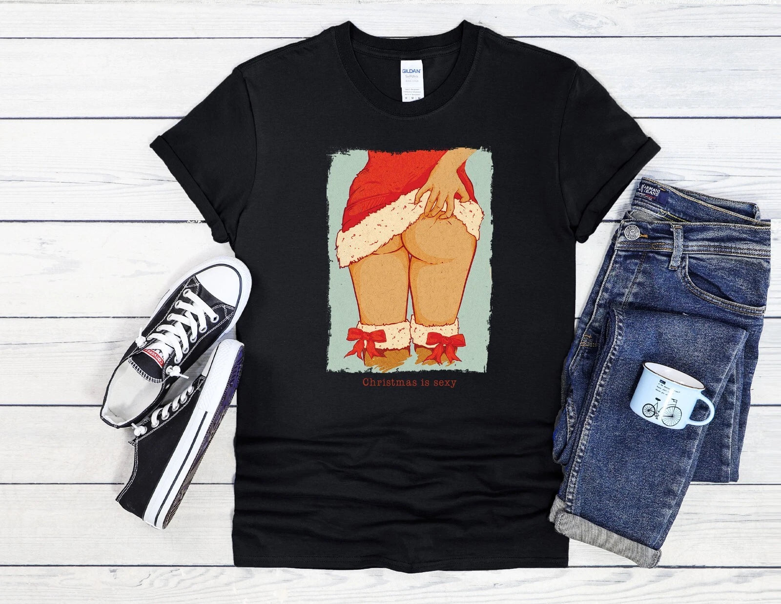 Christmas Is Sexy Fun Men Women Jute Bag Unisex Hoodie Baseball T Shirt Top 3511