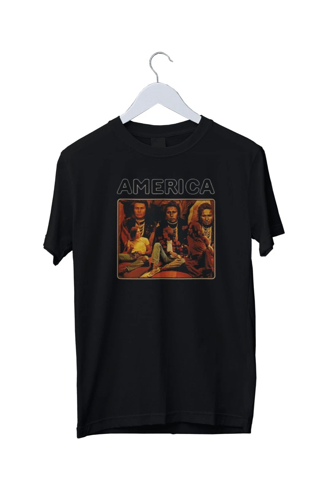 Rare America Band Graphic Print Unisex T-Shirt Mens S M L XL 2 3 4 XL