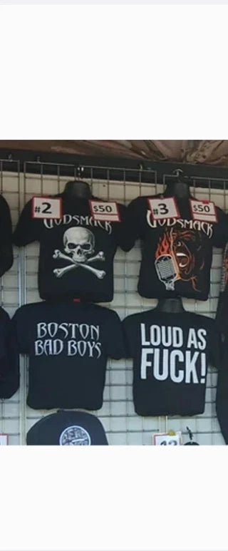 Godsmack Shirts Boston Bad Boys Loud As  Skull Metal Concert Reprint