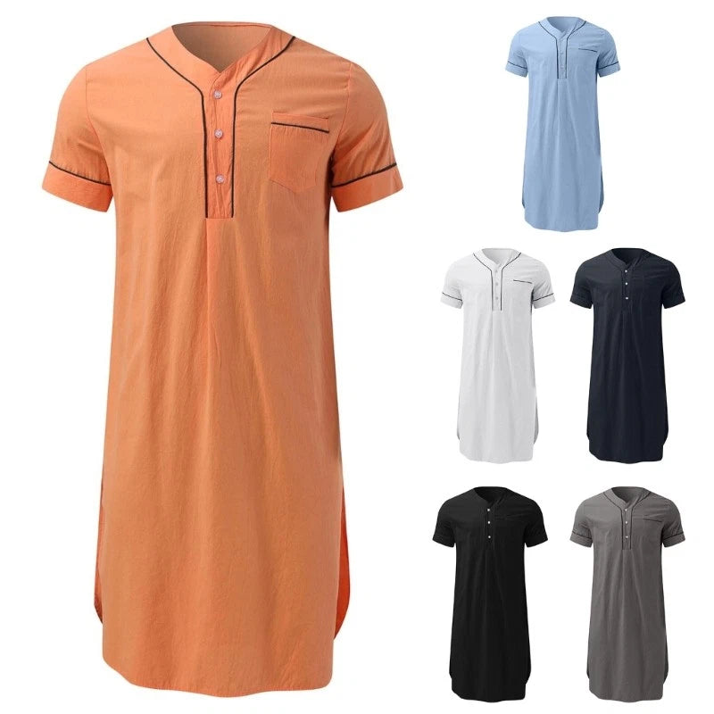 Modest Islamic Sleeping Shirt Loose Cut Quick Dry Indoor Comfort Sleep Shirt
